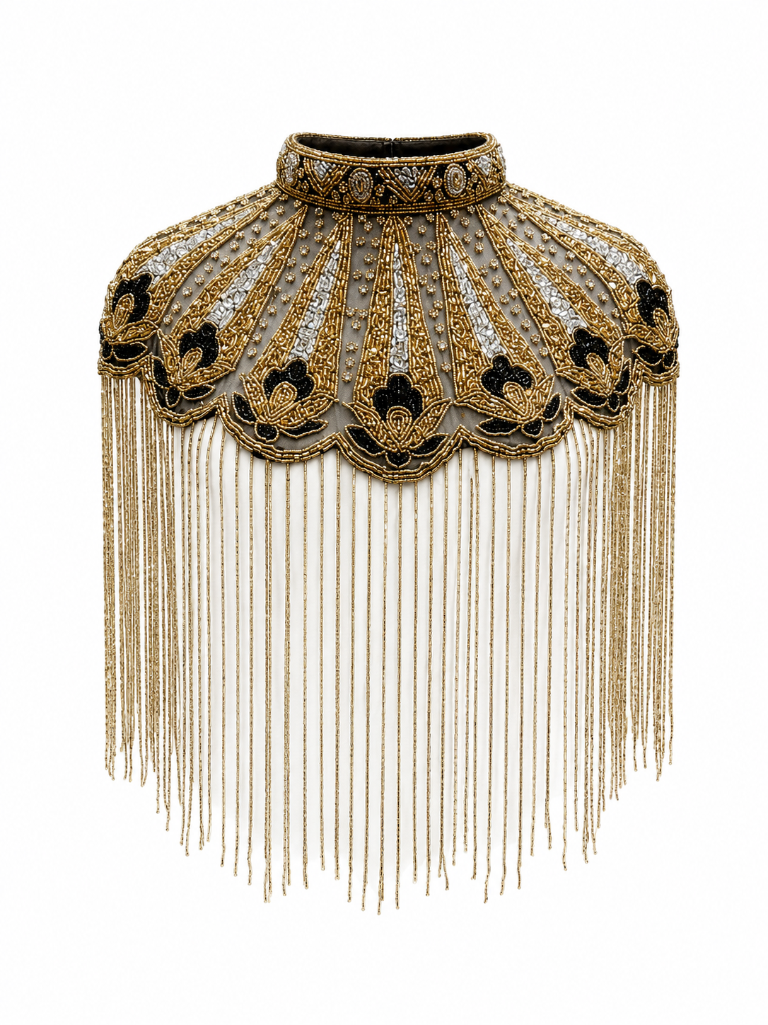 The "Zahara" Beaded Fringe Cape