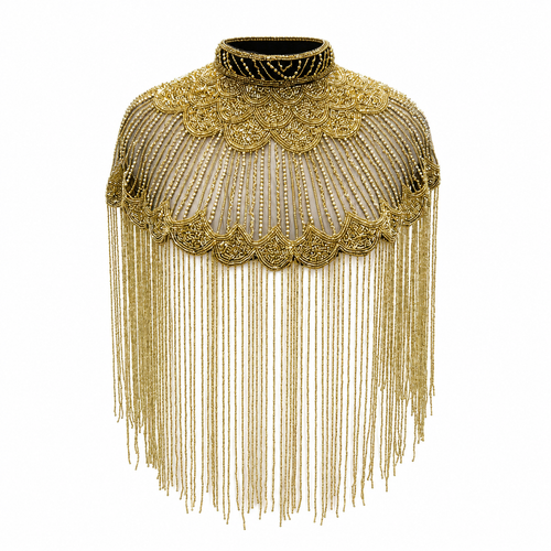 Art Deco Black and Gold Cape
