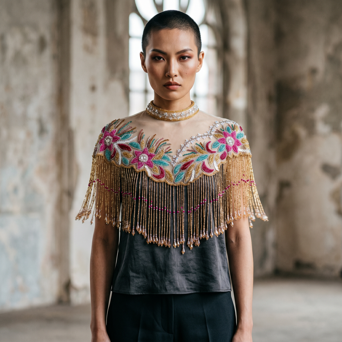 Marrakech Bloom Beaded Capelet