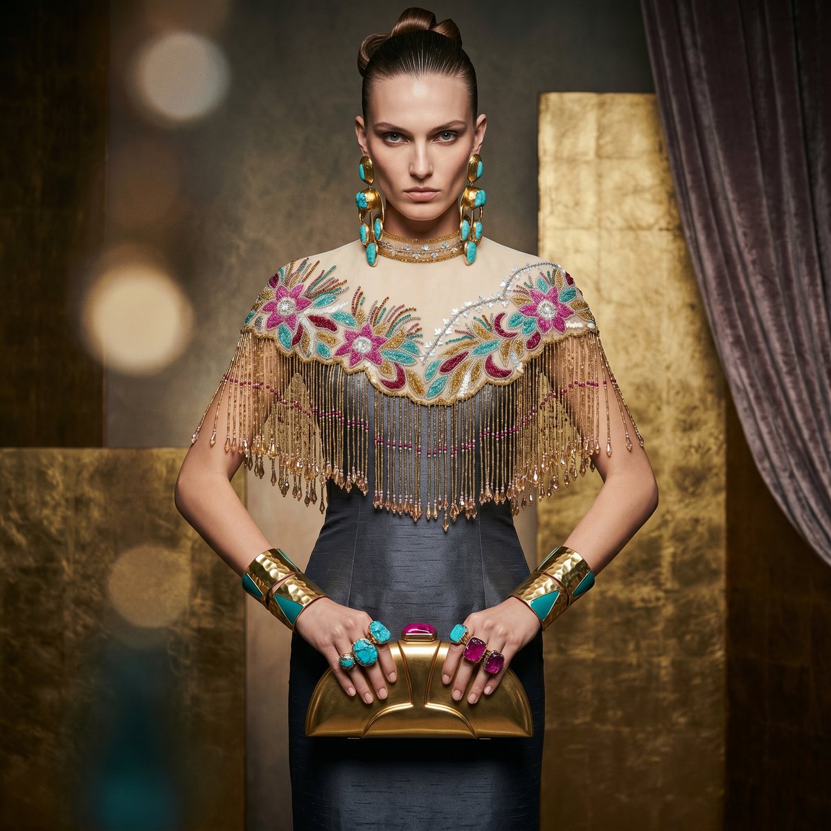 Marrakech Bloom Beaded Capelet