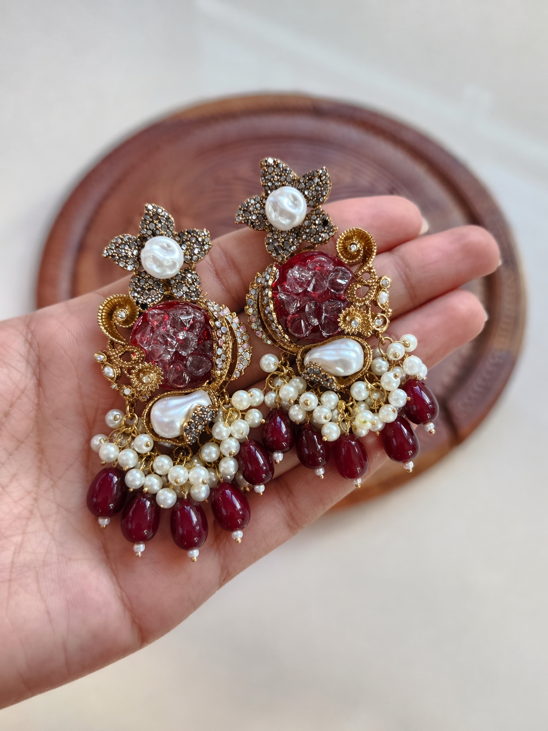 Turkish Crystal Chandelier Earrings