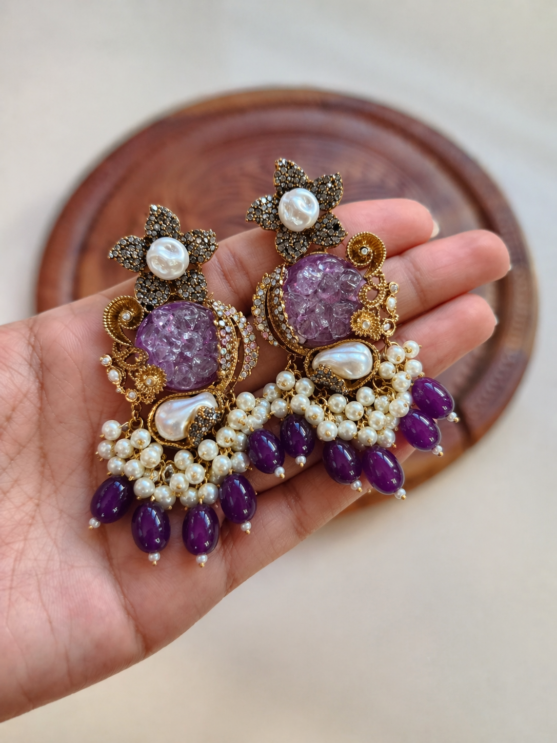 Turkish Crystal Chandelier Earrings