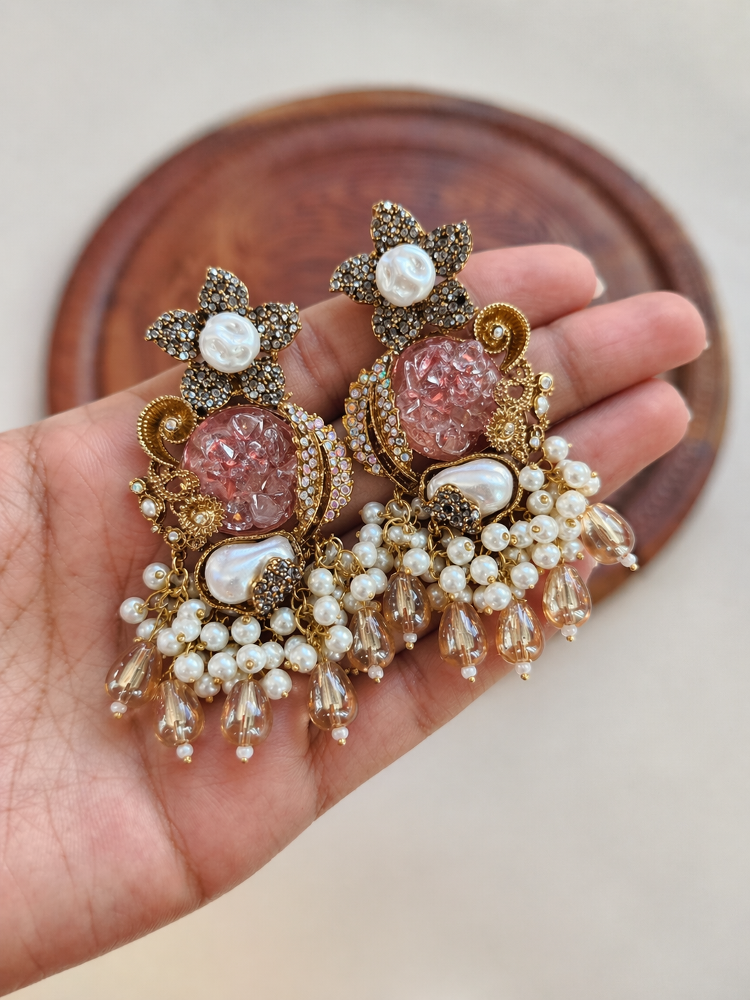 Turkish Crystal Chandelier Earrings