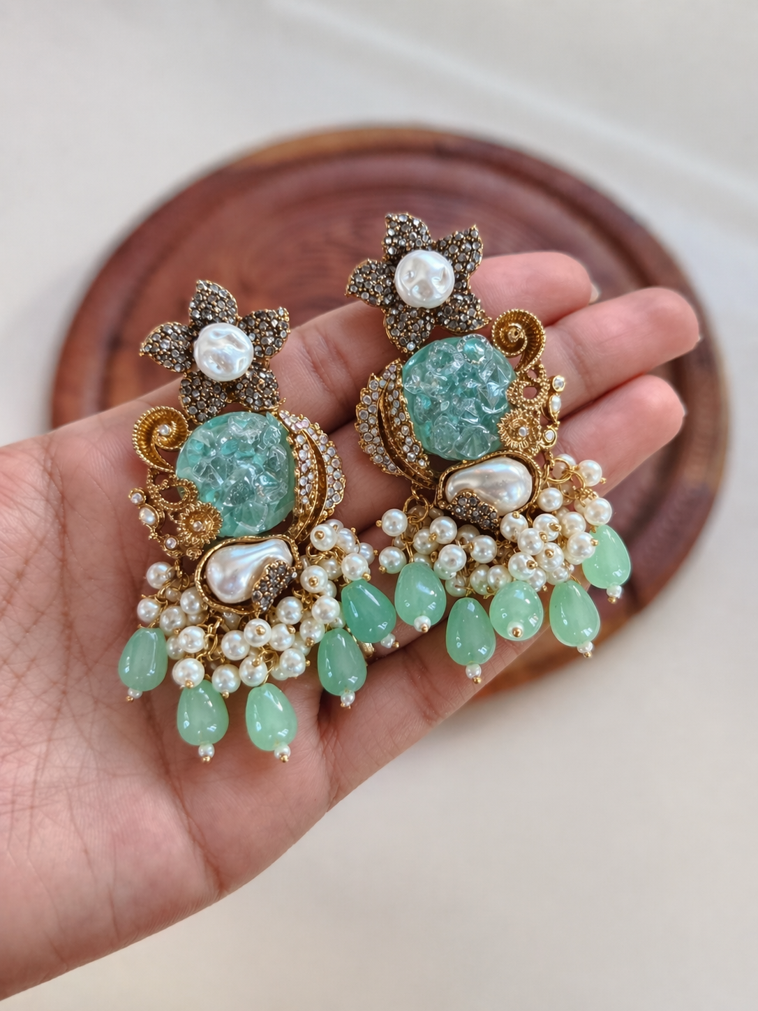 Turkish Crystal Chandelier Earrings