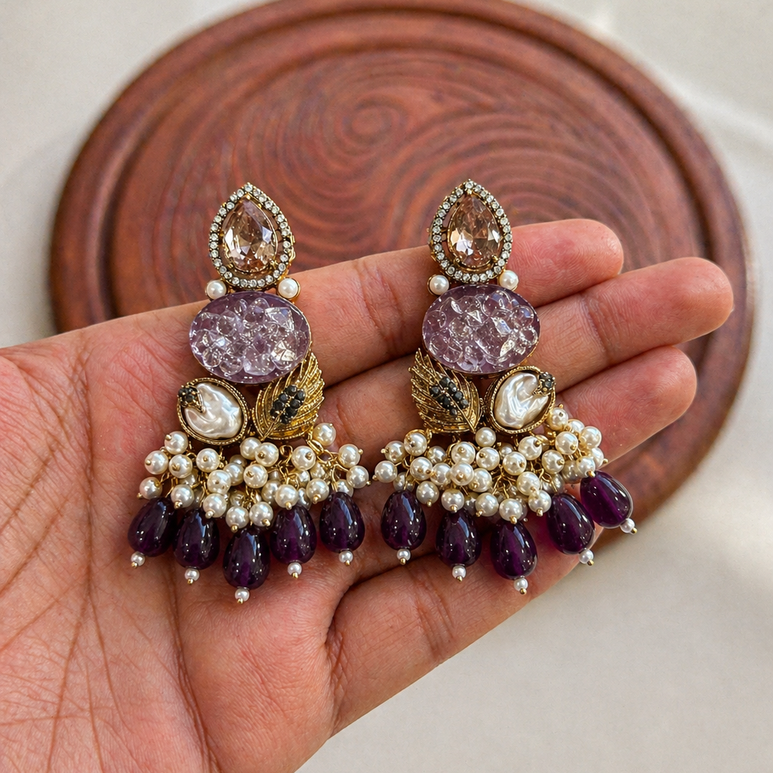 Turkish Pearl Chandelier Earrings