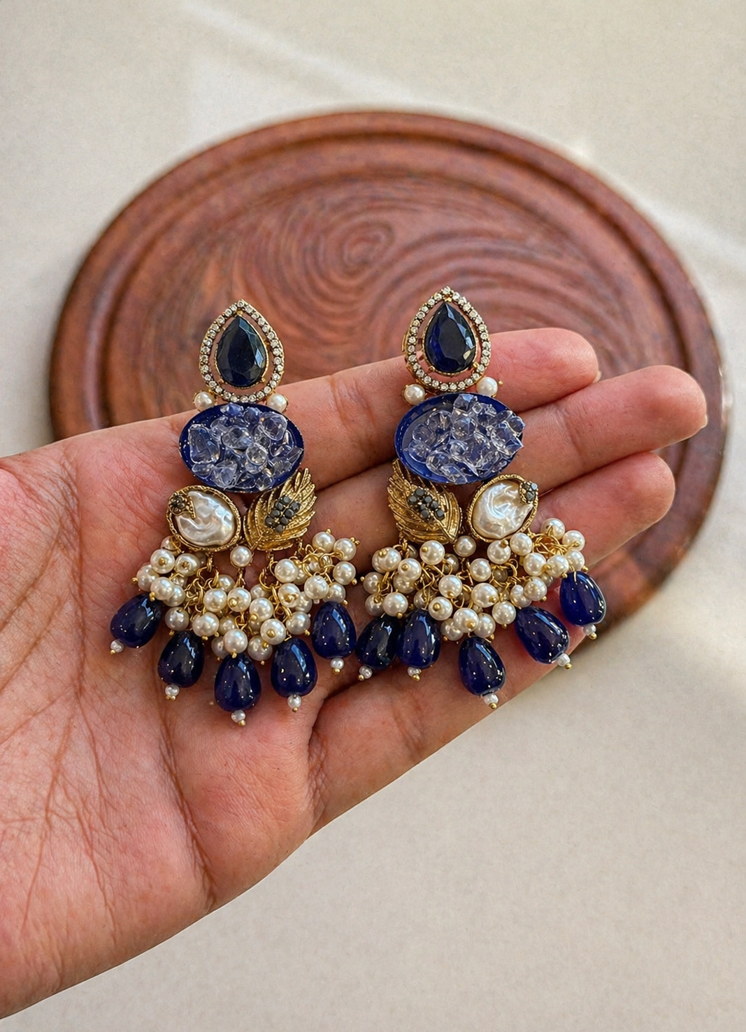 Turkish Pearl Chandelier Earrings