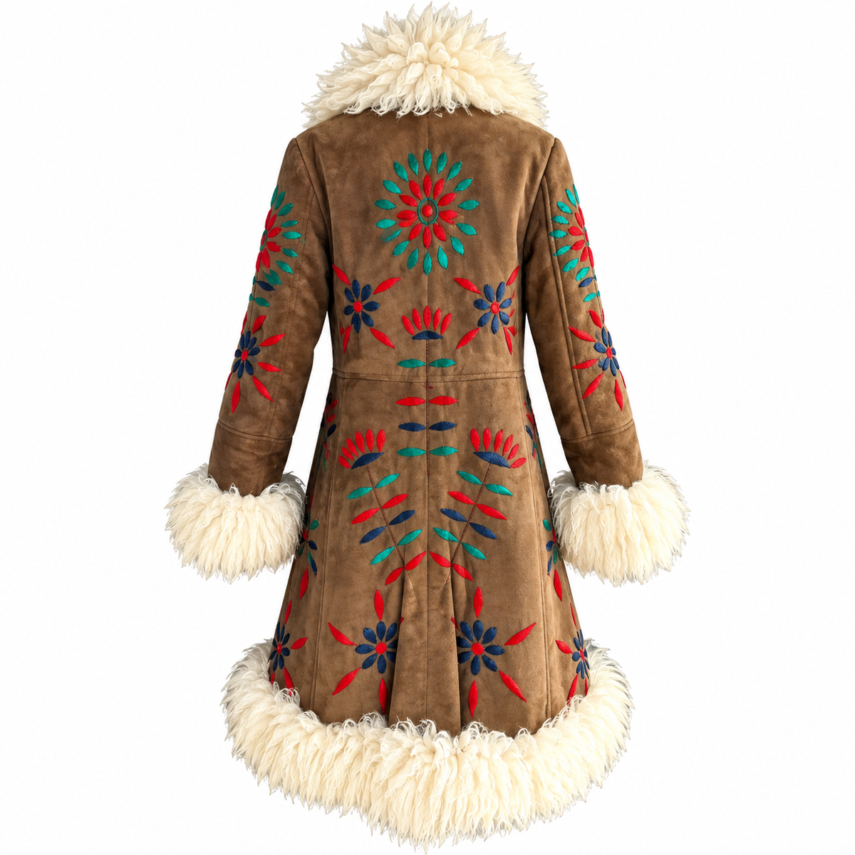 Desert Bloom Penny Lane Coat - Real Sheepskin & Shearling, Vintage-Inspired