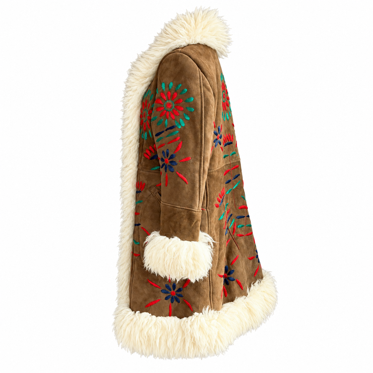 Desert Bloom Penny Lane Coat - Real Sheepskin & Shearling, Vintage-Inspired