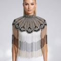 The "Deco Mirage" Silver Ombre Cape