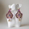 The Jaipur Bloom – Hand-Embroidered Floral Statement Earrings
