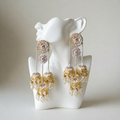 The Jaipur Bells – Hand-Embroidered Sequin & Jhumka Statement Earrings