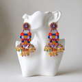The Jodhpur – Hand-Embroidered Multicolor Statement Earrings