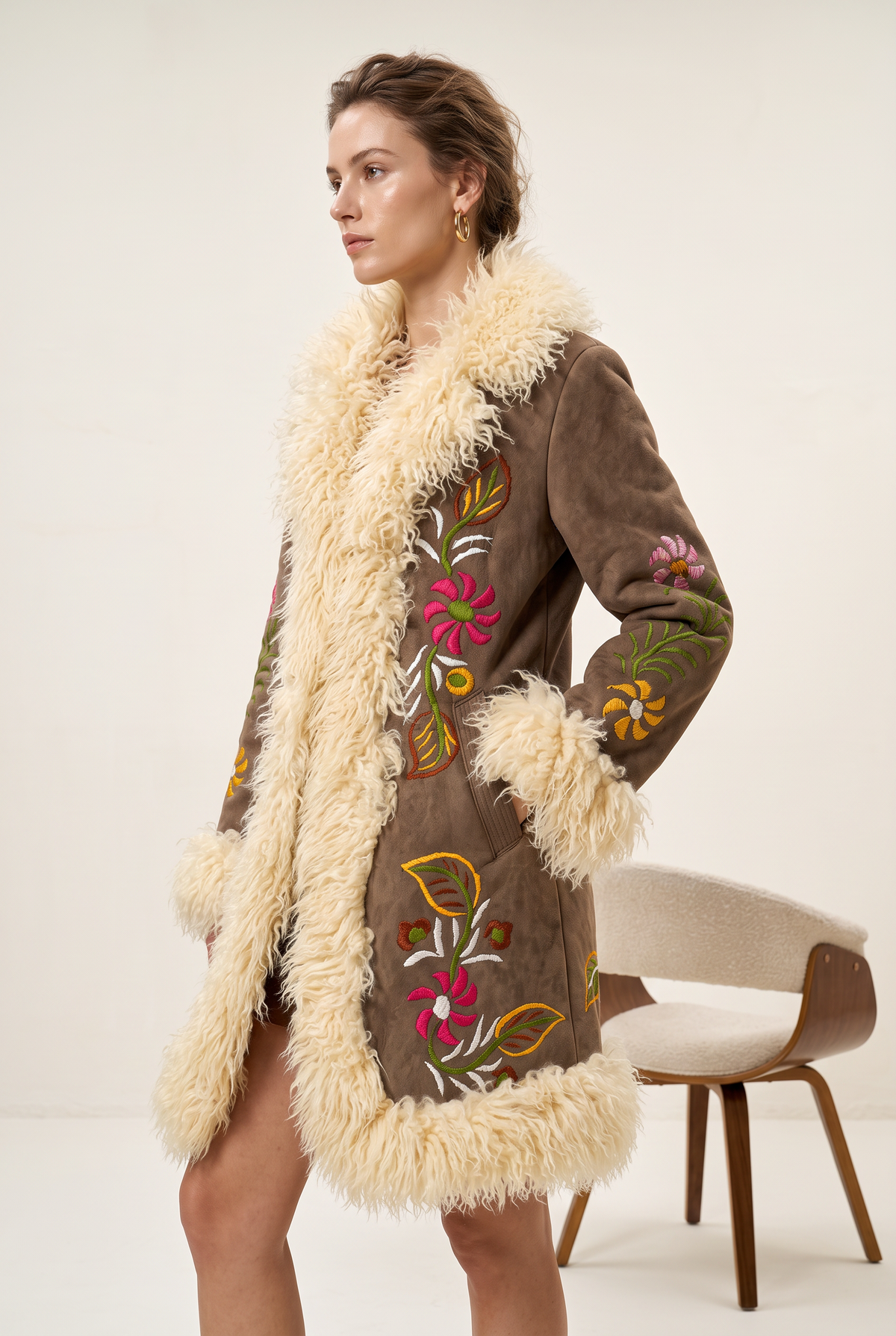 Wildflower Penny Lane Coat - Real Sheepskin & Shearling, Vintage-Inspired