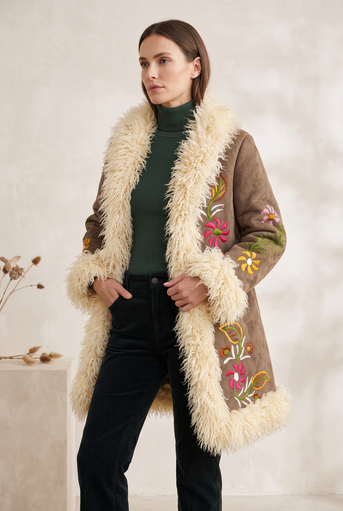 Wildflower Penny Lane Coat - Real Sheepskin & Shearling, Vintage-Inspired