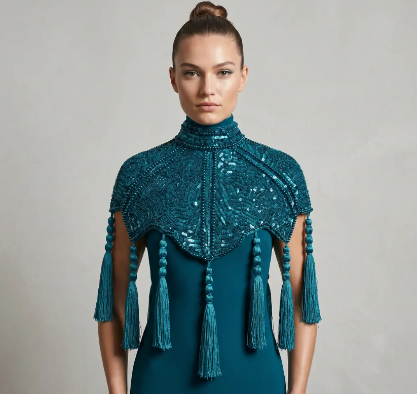 The Alexandrite Empress Tassel Capelet