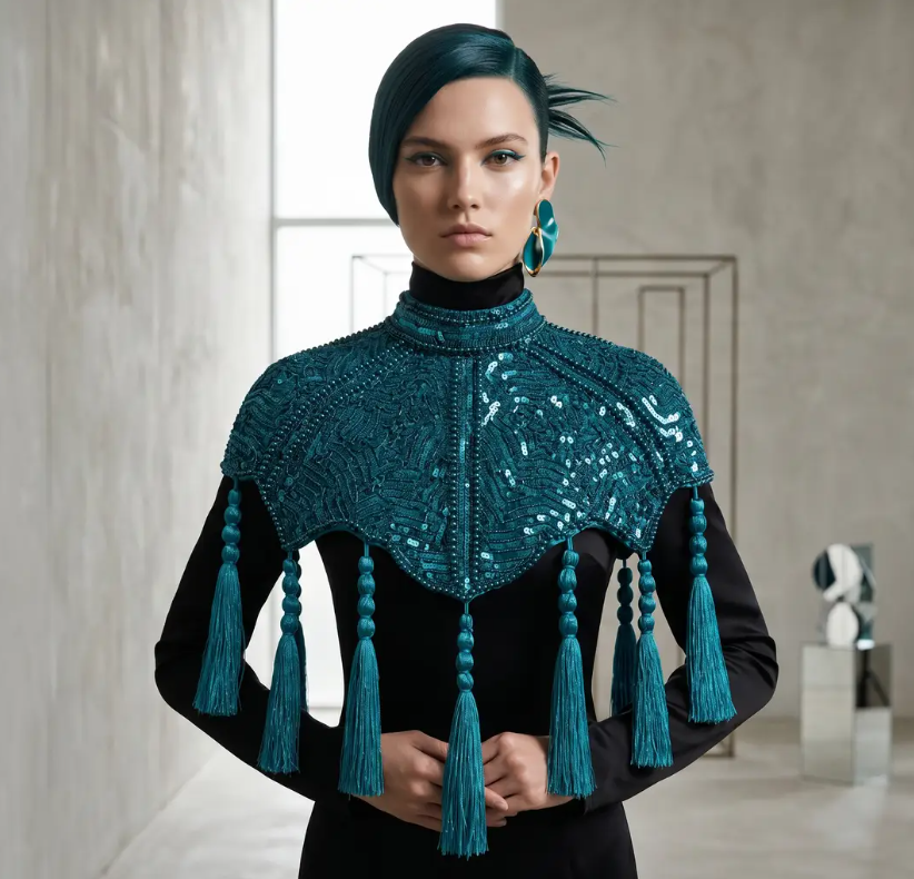 The Alexandrite Empress Tassel Capelet