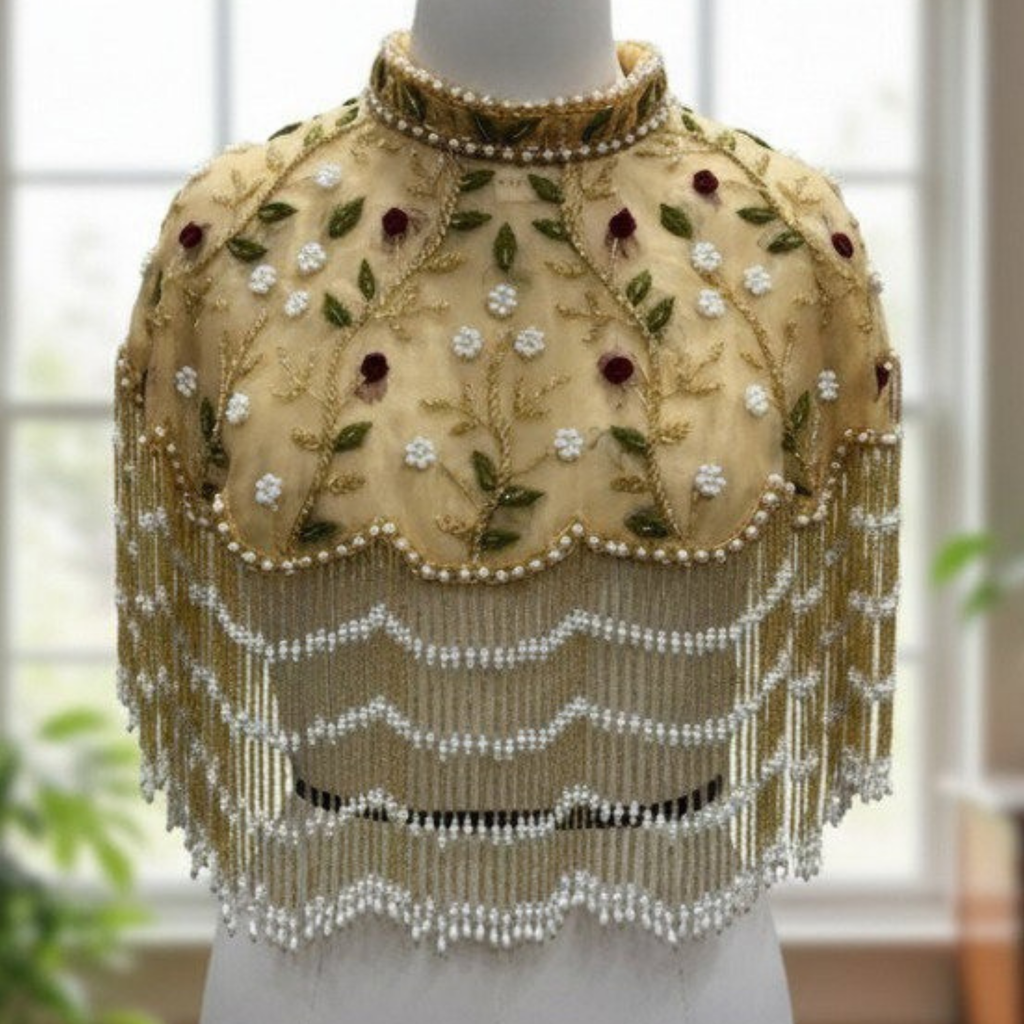 Floral Beaded Cape