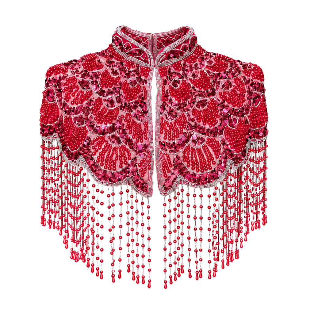 Rouge Royale Hand-Beaded Capelet