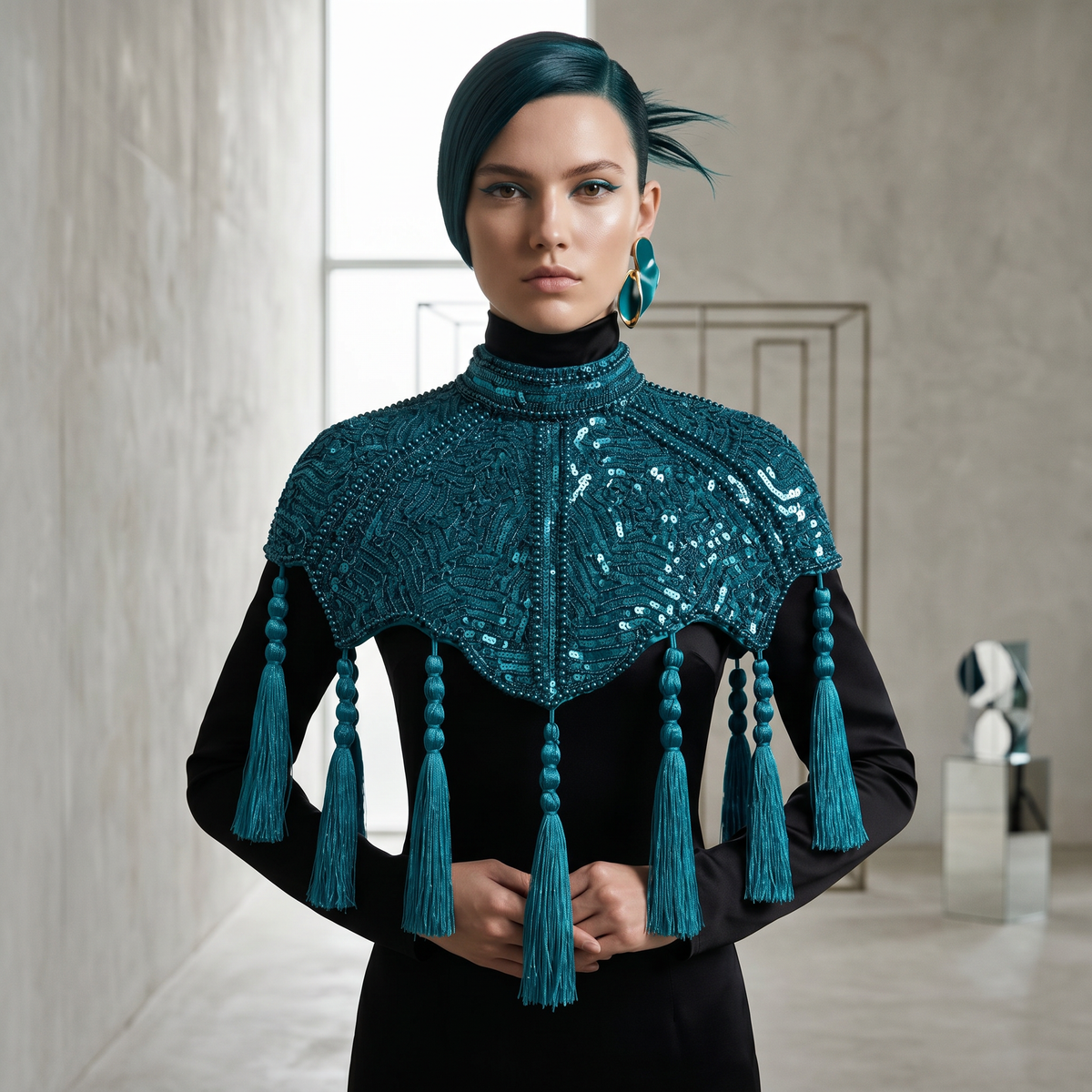 The Alexandrite Empress Tassel Capelet