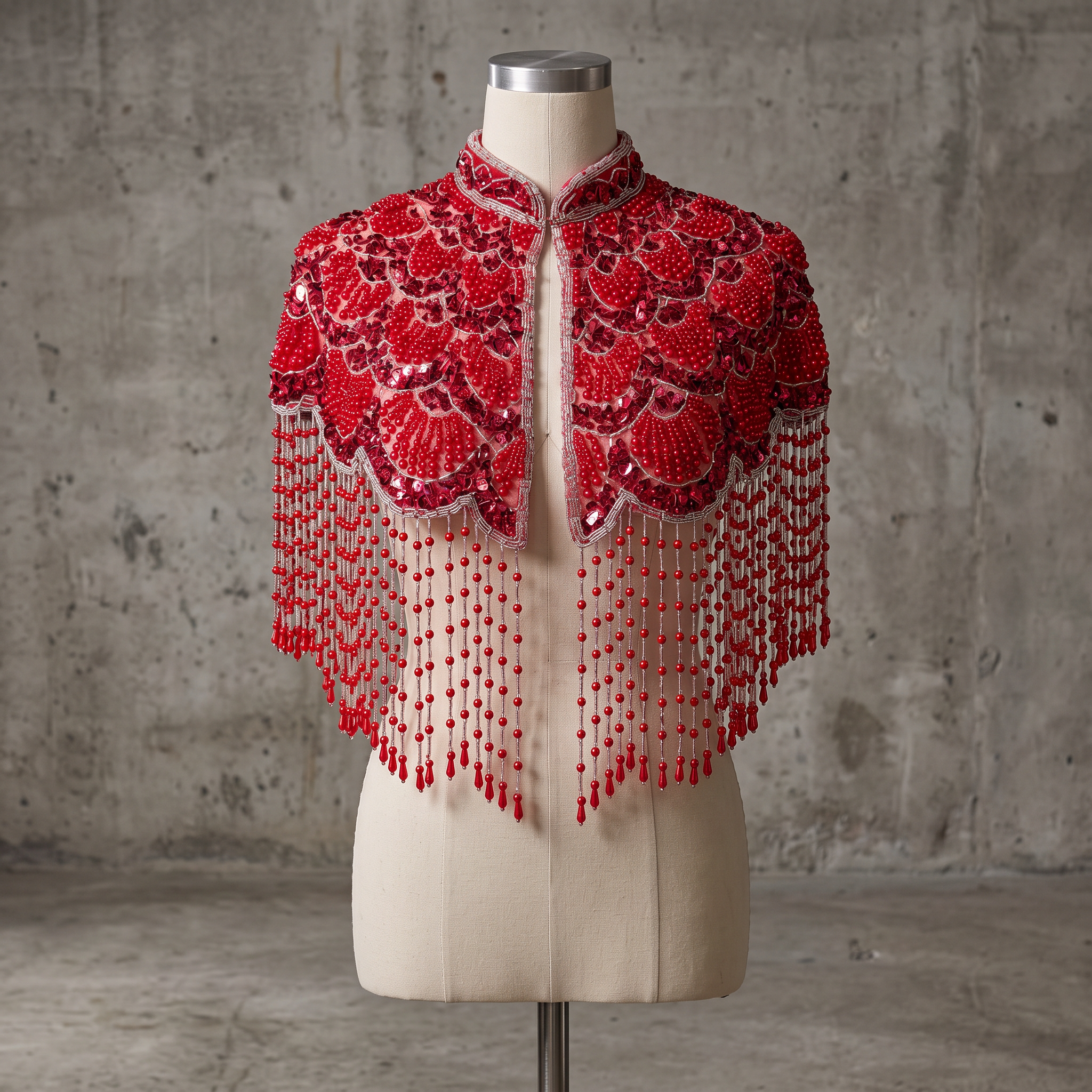 Rouge Royale Hand-Beaded Capelet