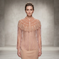 The "Beaded Blush" Fringe Cape
