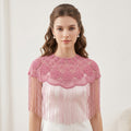 The "Pink Mirage" Beaded Fringe Cape